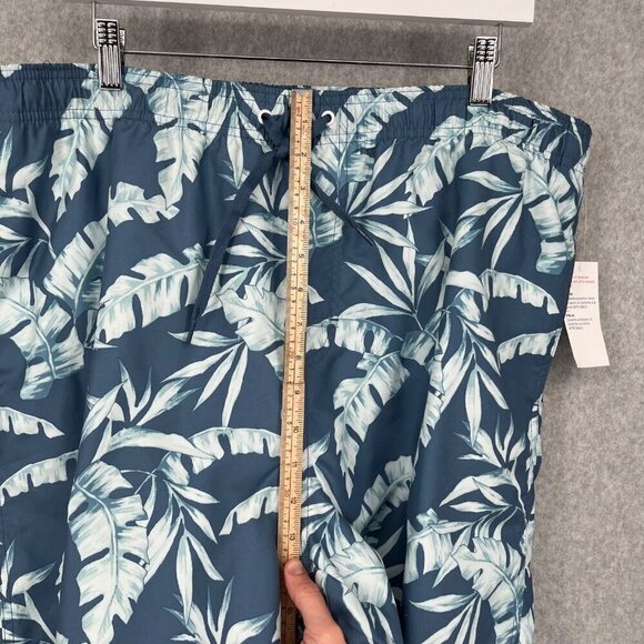 Old Navy Mens 7" Inseam Swim Trunks Size XL Blue Palm Island Lined Beach NEW - Picture 9 of 11